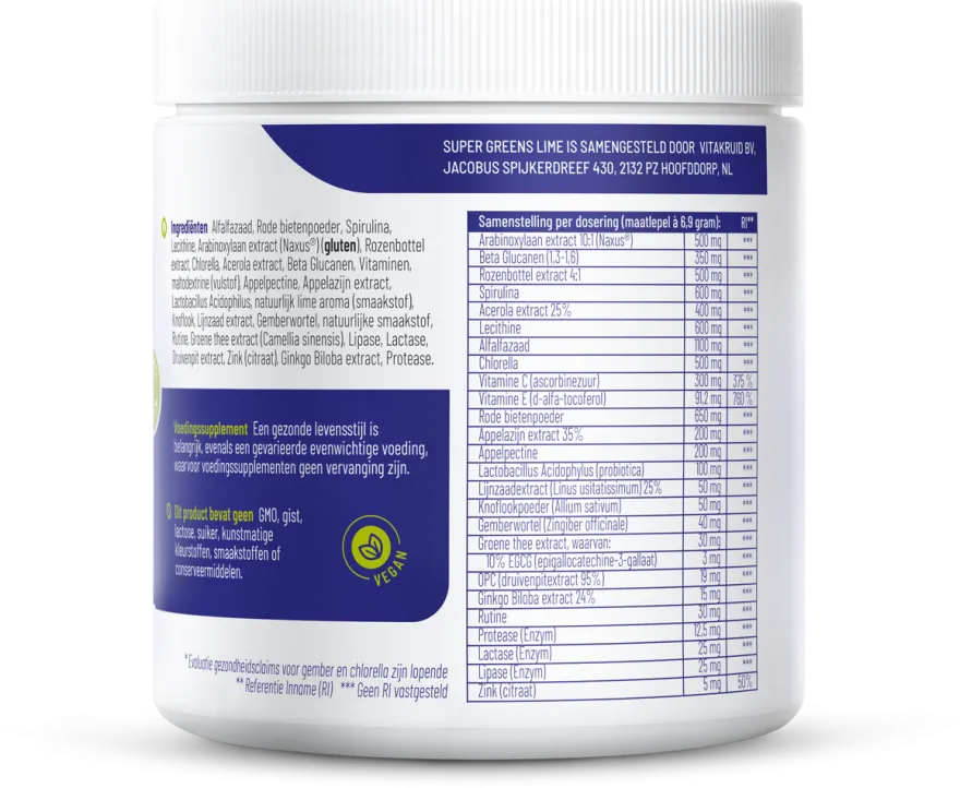 Vitakruid Super Greens Lime (208 gr)