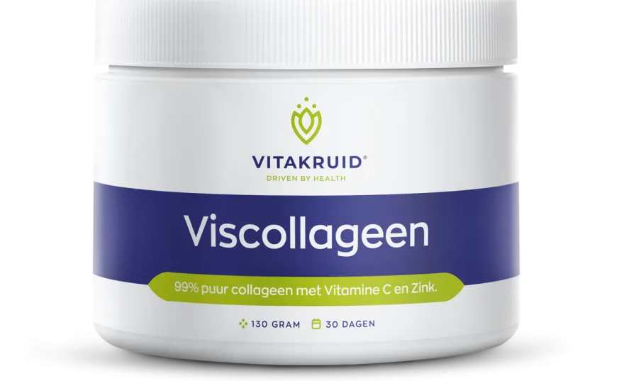Vitakruid Viscollageen 99% Puur Collageen Vitamine C & Zink (130 gr)