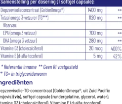 Vitakruid Visolie 1400 Sport Triglyceriden EPA 40% DHA 20% (90 softgels)