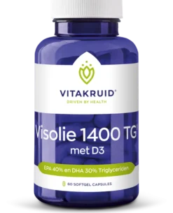 Vitakruid Visolie 1400 TG® Triglyceriden met D3 (60 softgels)