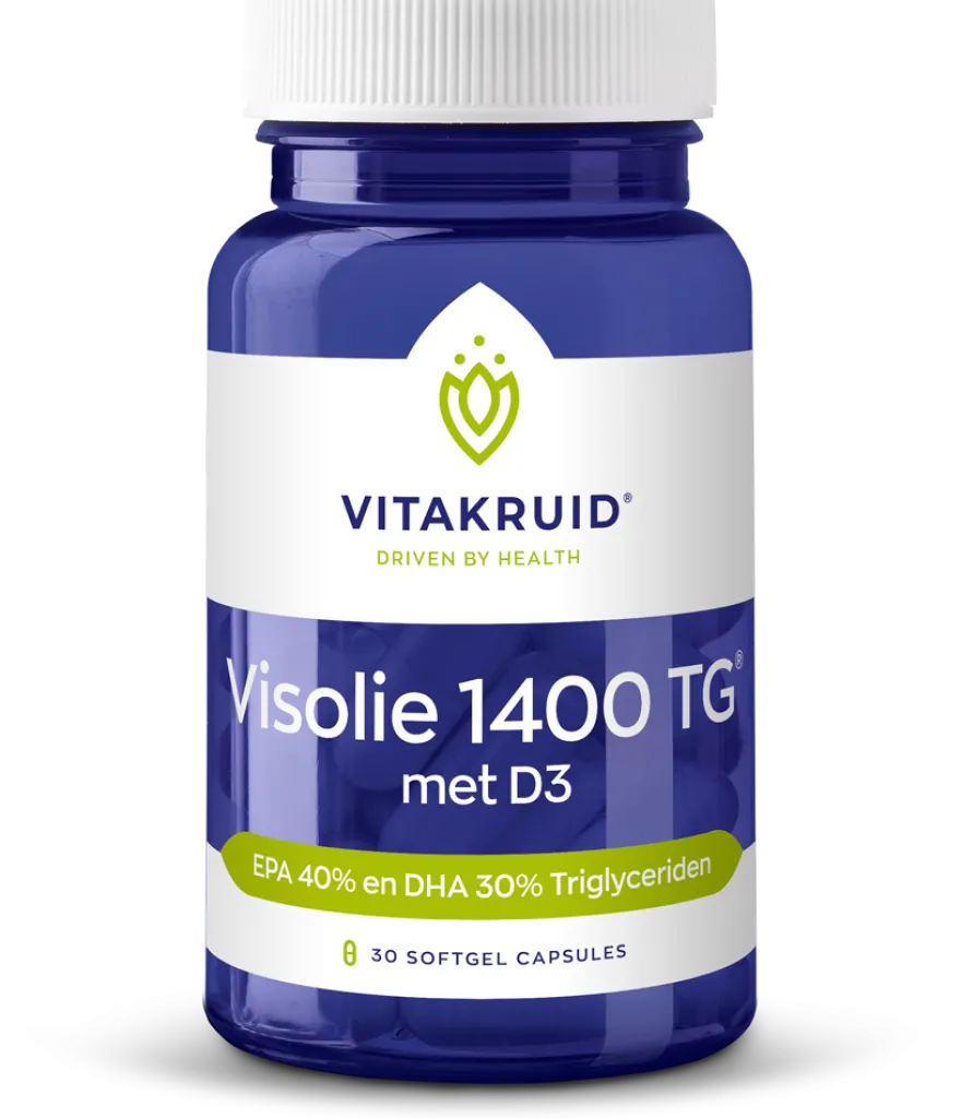Vitakruid Visolie 1400 TG® Triglyceriden met D3 (30 softgels)
