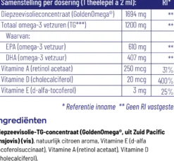 Vitakruid Visolie 1200 Vloeibaar Triglyceriden met A, D & E (125 ml)
