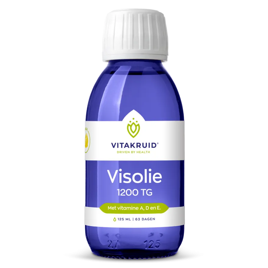 Vitakruid Visolie 1200 Vloeibaar Triglyceriden met A, D & E (125 ml)