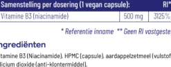 Vitakruid Vitamine B3 Niacinamide 500 mg Flush Free (90 vega capsules)