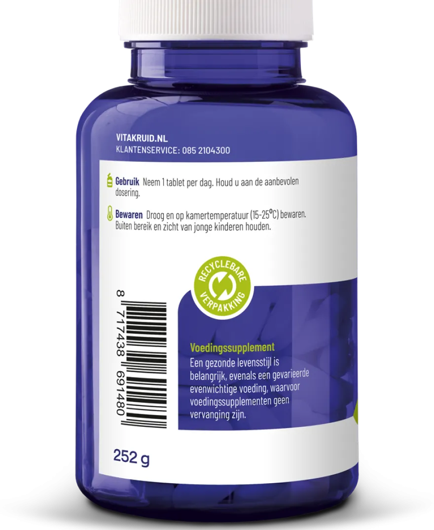 Vitakruid Vitamine C 1000 mg met Bioflavonoïden & Rozenbottel (180 tabletten)