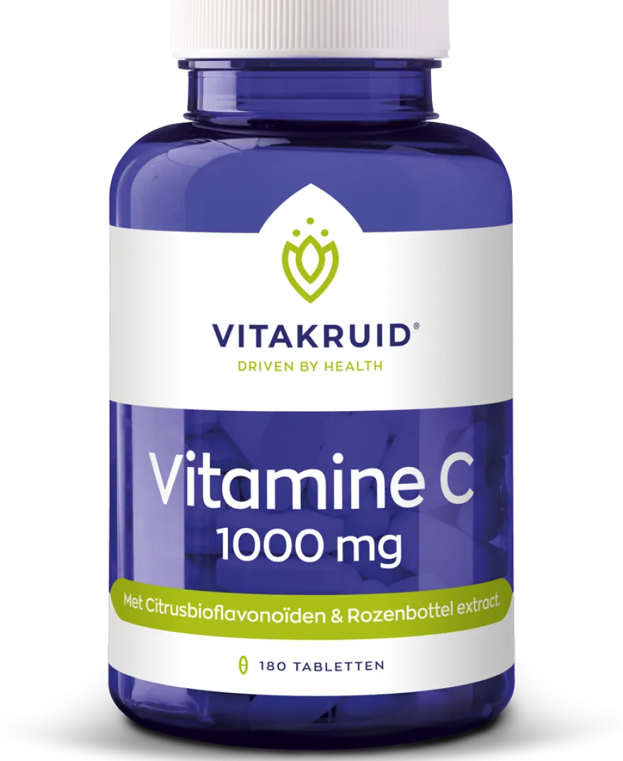Vitakruid Vitamine C 1000 mg met Bioflavonoïden & Rozenbottel (180 tabletten)