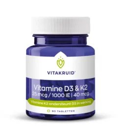 Vitakruid Vitamine D3 & K2 (90 tabletten)