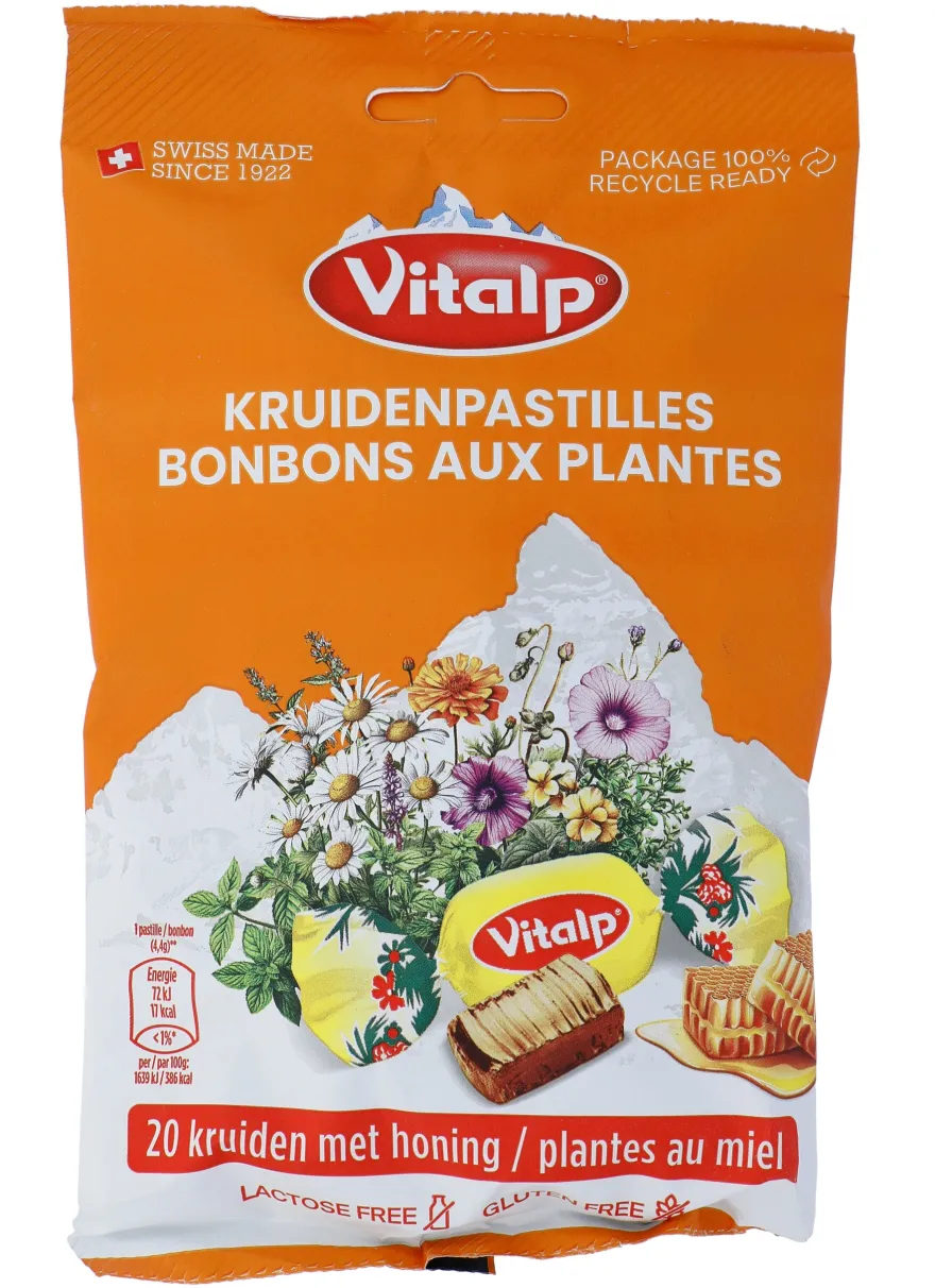 Vitalp Kruidenpastilles Honing (75 gr)