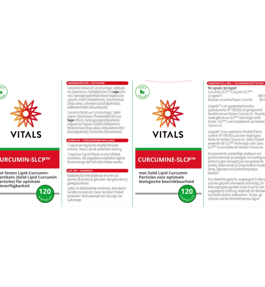 Vitals Curcumine SLCP (120 capsules)