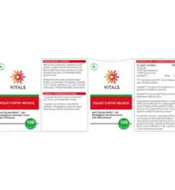 Vitals Folaat 5-MTHF 400 mcg (100 capsules)