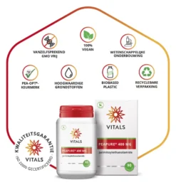 Vitals Peapure 400 mg Palmitoylethanolamide (90 vega capsules)