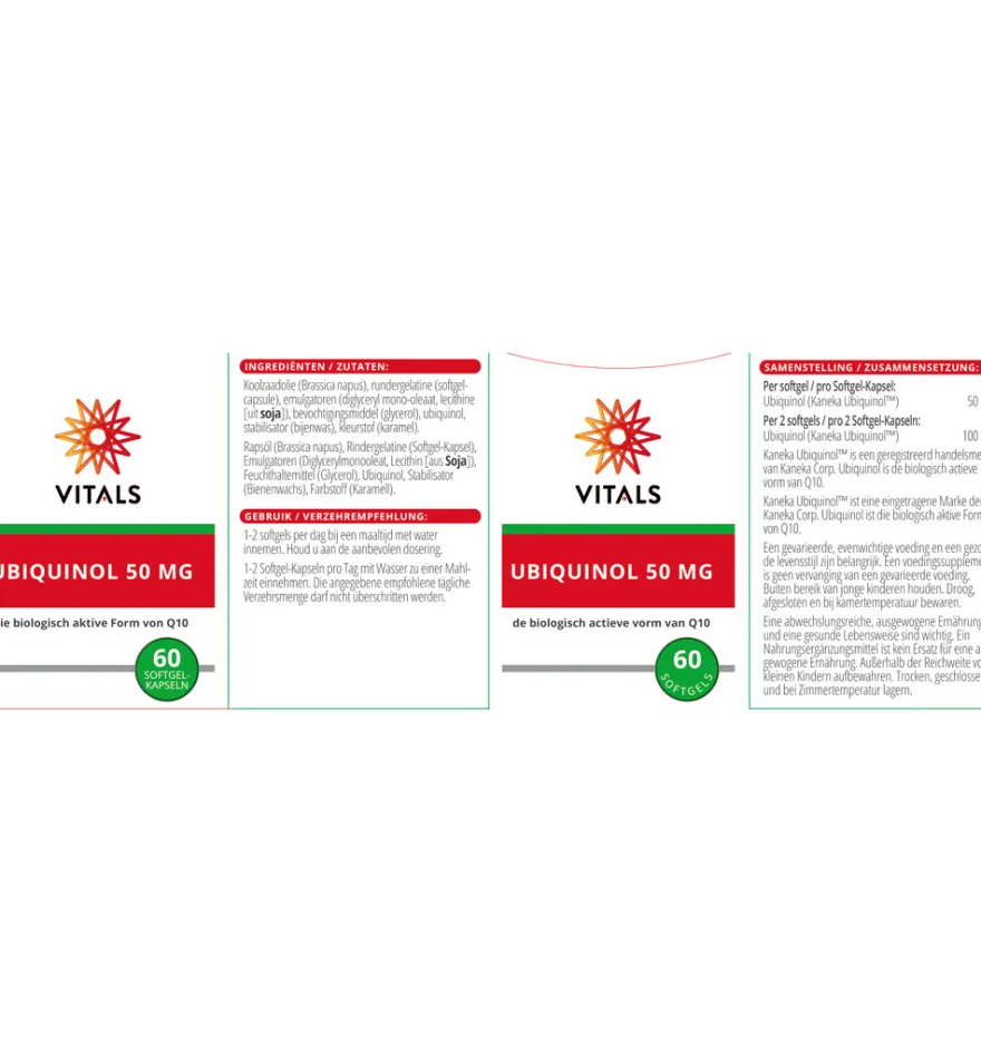 Vitals Ubiquinol 50 mg (60 softgels)