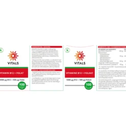 Vitals Vitamine B12 1000 mcg folaat 500 mcg (100 zuigtabletten)