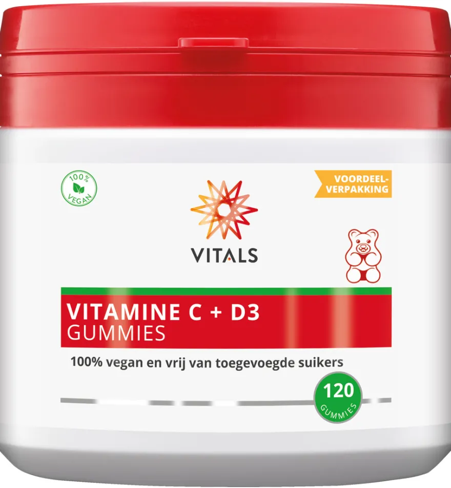 Vitals Vitamine C + D3 Gummies (120 gummies)