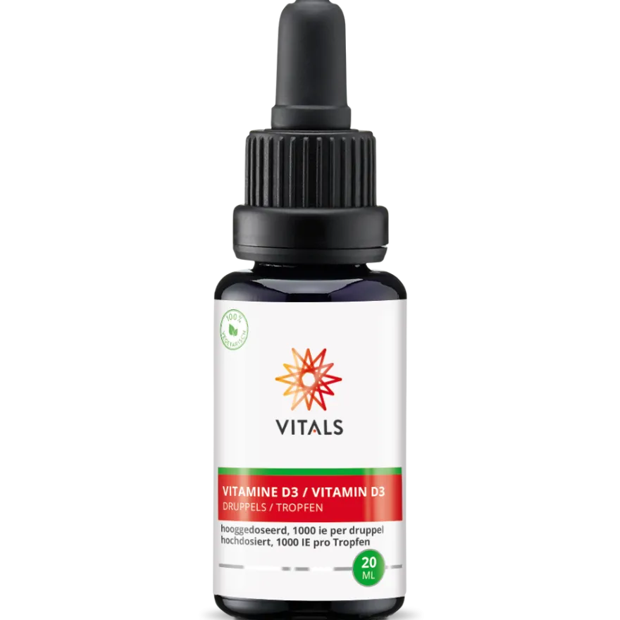 Vitals Vitamine D3 Druppels 1000 IE (20 ml)