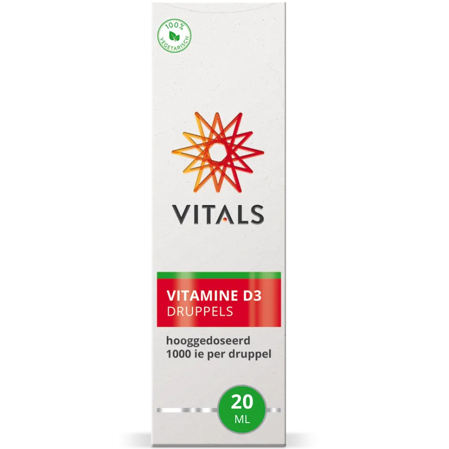 Vitals Vitamine D3 Druppels 1000 IE (20 ml)