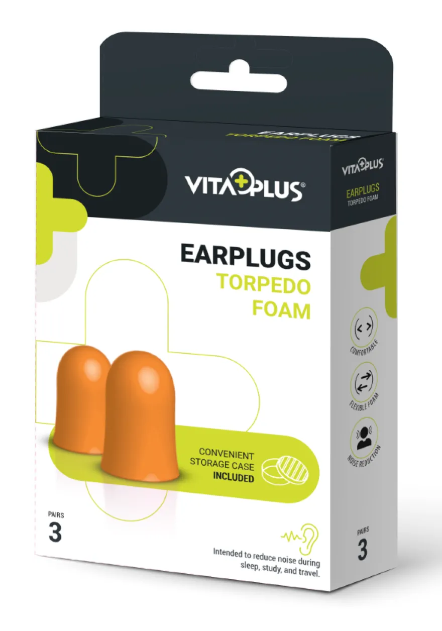 Vitaplus Earplugs Torpedo Foam (3 paar)