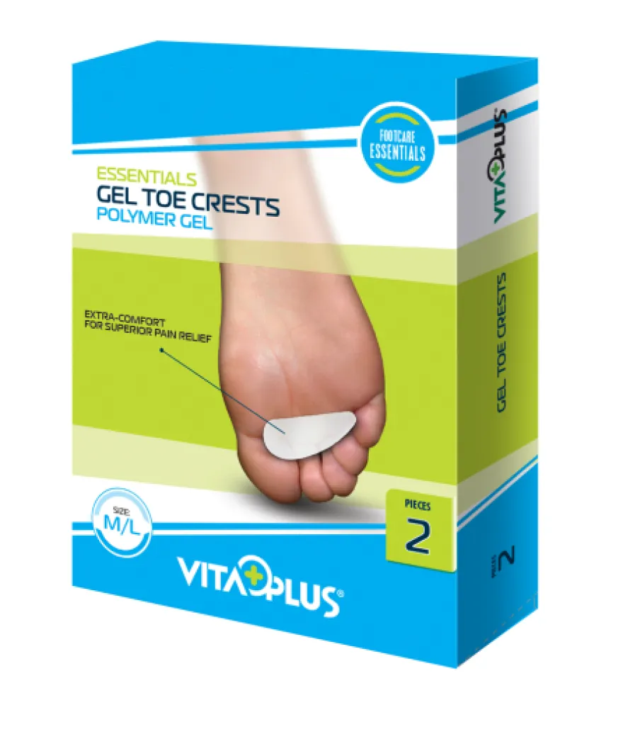 Vitaplus Essentials Gel Toe Crests Polymer Gel Maat S/m (2 stuks)