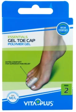 Vitaplus Essentials Gel Toe Cap Polymer Gel Maat M/l (2 stuks)