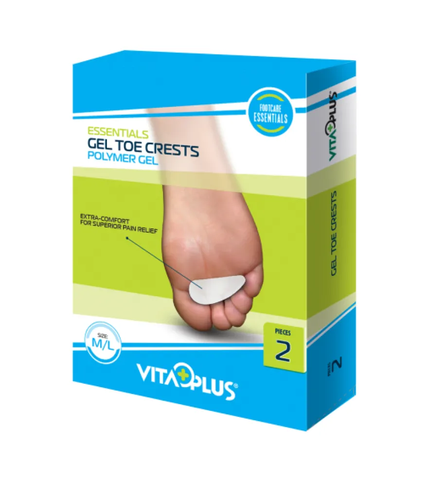 Vitaplus Essentials Gel Toe Crests Polymer Gel Maat M/l (2 stuks)