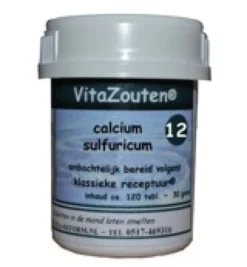 VitaZouten Calcium sulfuricum VitaZout Nr. 12 (120 tabletten)