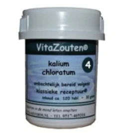 VitaZouten Kalium muriaticum/chloratum VitaZout Nr. 04 (120 tabletten)