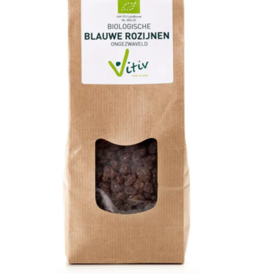 Vitiv Blauwe Rozijnen Klein Bio (1000 gr)