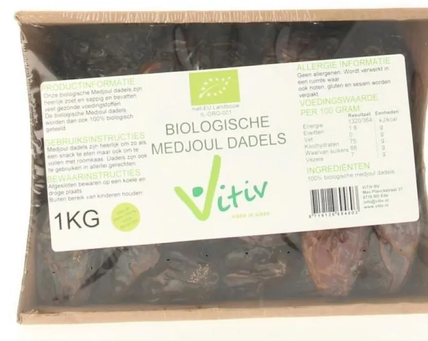 Vitiv Dadels Medjoul Doosje Bio (1000 gr)