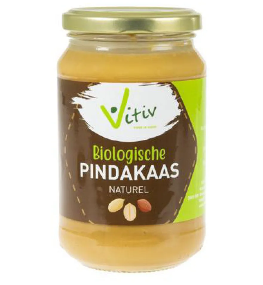 Vitiv Pindakaas Naturel Bio (350 gr)