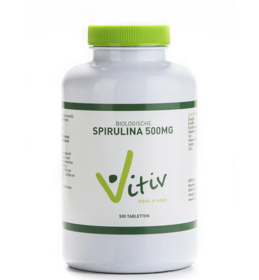 Vitiv Spirulina 500 Mg Bio (500 tabletten)