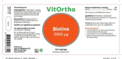 Vitortho Biotine 5000Mcg (120 vega capsules)
