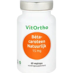VitOrtho Bèta-caroteen Natuurlijk 15 mg (60 vega capsules)