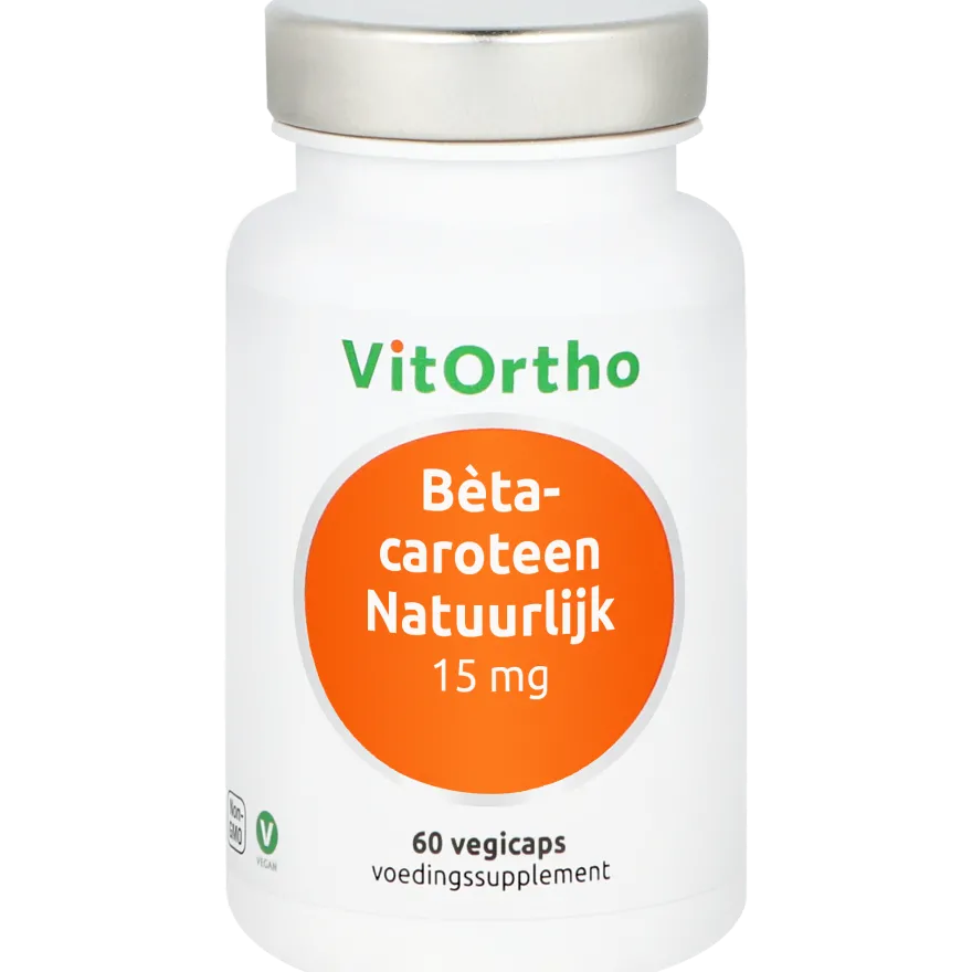 VitOrtho Bèta-caroteen Natuurlijk 15 mg (60 vega capsules)