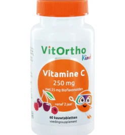 VitOrtho Vitamine C 250 mg met 25 mg bioflavonoiden (60 kauwtabletten)