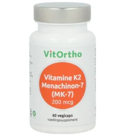 VitOrtho Vitamine K2 menachinon 7 200mcg (60 vega capsules)
