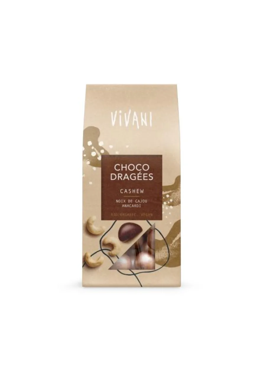 Vivani Choco Dragees Cashew Bio (75 gr)