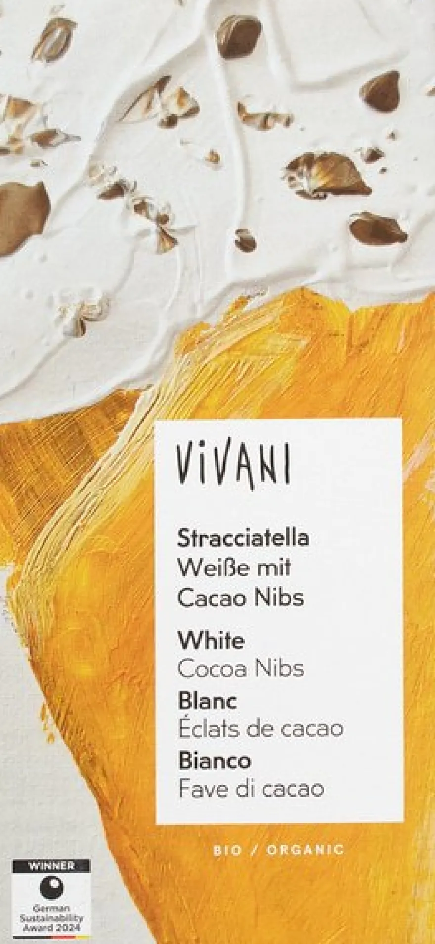 Vivani Witte Chocolade Stracciatella (80 gr)