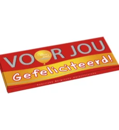 Voor Jou! Wensreep Melkchocolade Voor Jou! Gefeliciteerd (70 gr)