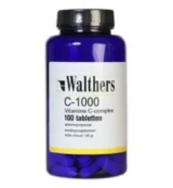 Walthers Vitamine C 1000 mg bioflav/rozenbottel (100 tabletten)