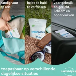 Waterwipes On The Go Doekjes – Plasticvrij – Gevoelige Huid (8 x 28 stuks)