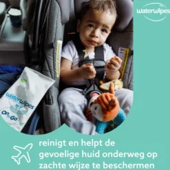 Waterwipes On The Go Doekjes – Plasticvrij – Gevoelige Huid (8 x 28 stuks)