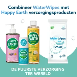 Waterwipes On The Go Doekjes – Plasticvrij – Gevoelige Huid (8 x 28 stuks)