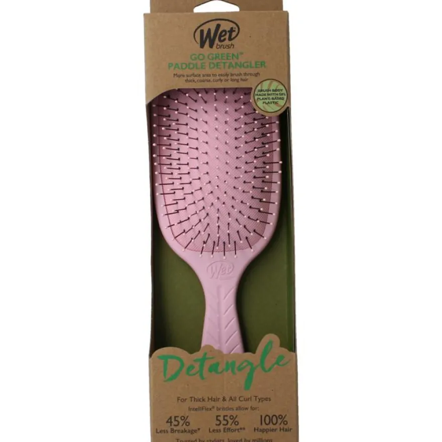 Wetbrush Go Green Paddle Detangler Pink (1 stuk)