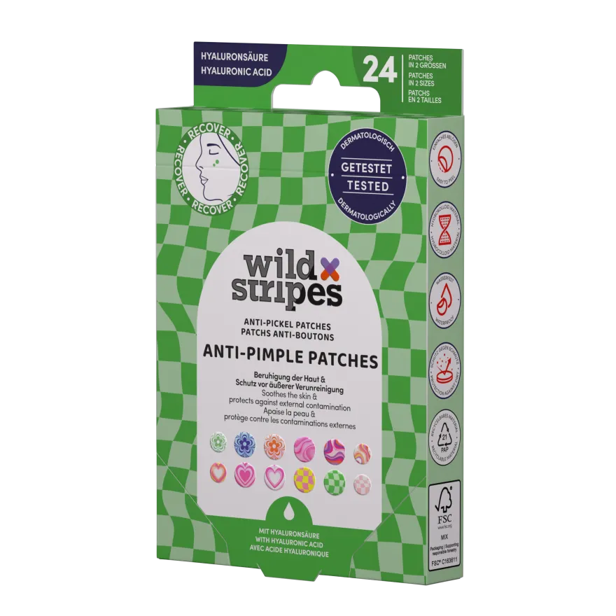 Wild Stripes Anti-pimple Patches Groovy Protect (24 stuks)