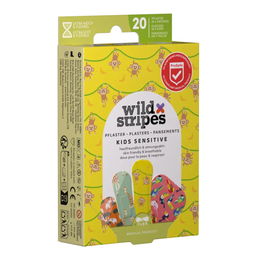 Wild Stripes Kids Sensitive Jungle Vibe Pleisters (20 stuks)