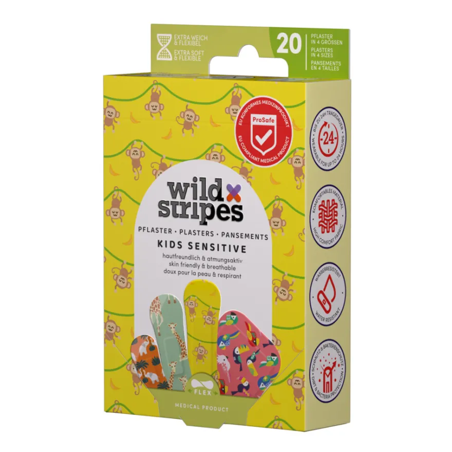 Wild Stripes Kids Sensitive Jungle Vibe Pleisters (20 stuks)