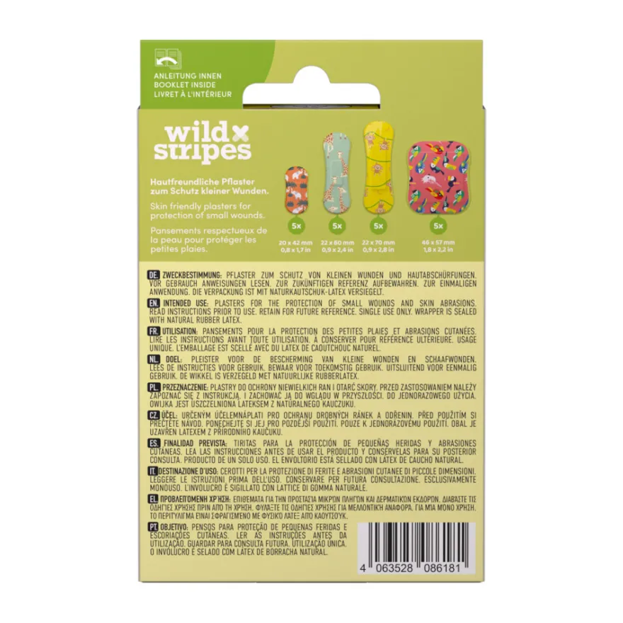 Wild Stripes Kids Sensitive Jungle Vibe Pleisters (20 stuks)