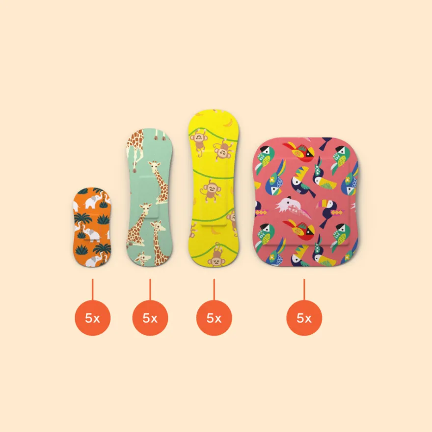 Wild Stripes Kids Sensitive Jungle Vibe Pleisters (20 stuks)