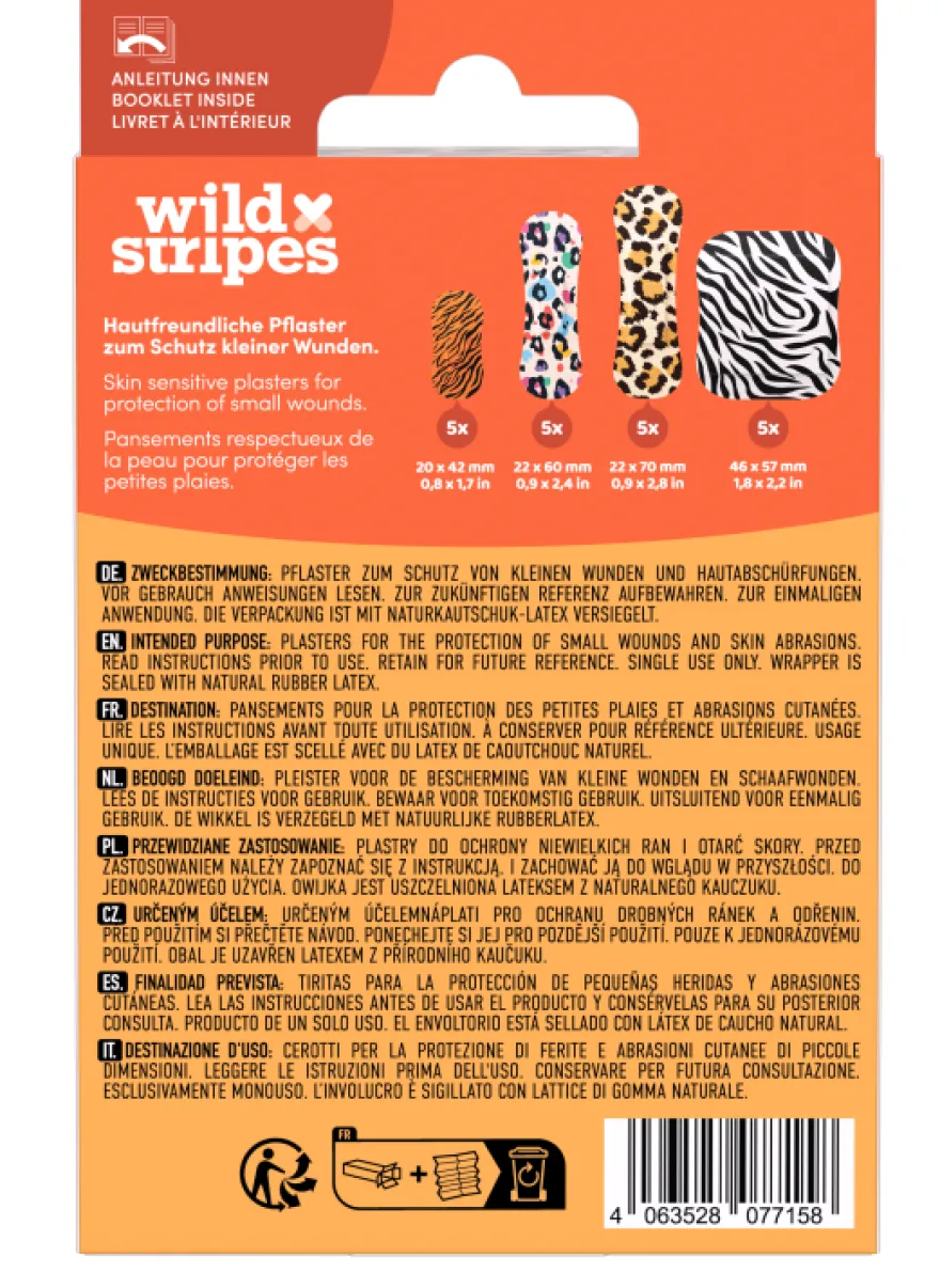 Wild Stripes Pleister Classic Sensitive Animal (20 stuks)
