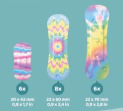 Wild Stripes Pleister Waterproof Rainbow (20 stuks)